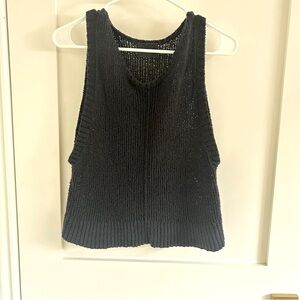 Rachel Comey Knit Tank black crochet